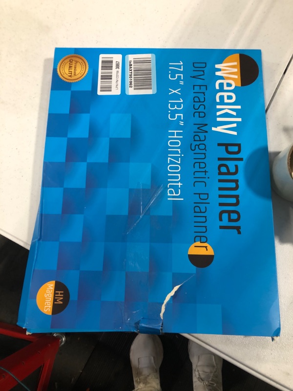 Photo 3 of Large 17.5"x13.5" Dry-Erase Magnetic Weekly Calendar (Organizer/Planner) for Kitchen Fridge (Full Set: 8 Markers + Eraser) and Free Bonus: 3 Grocery/to-Do List Whiteboards (Stain Free) Horizontal