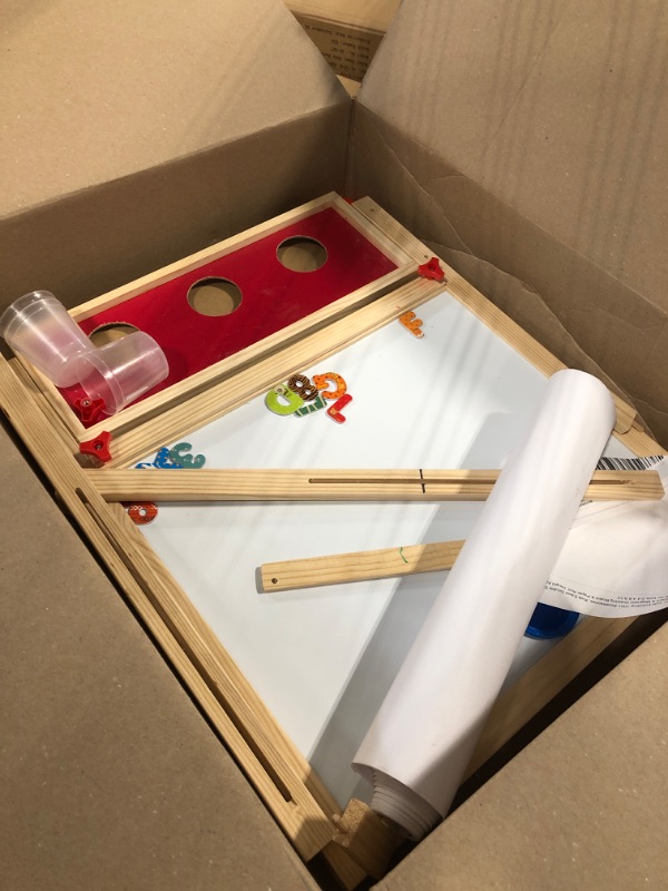 Photo 1 of Award Winning Hape All-in-One Wooden Kid's Art Easel with Paper Roll and Accessories Cream, L: 18.9, W: 15.9, H: 41.8 inch Single