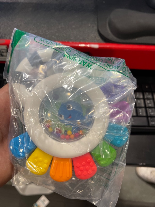 Photo 1 of Baby Einstein Outstanding Opus The Octopus Sensory Rattle & Teether Multi-Use Toy, BPA Free & Chillable, 3 Months & up, Multicolored Opus Rattle & Teether