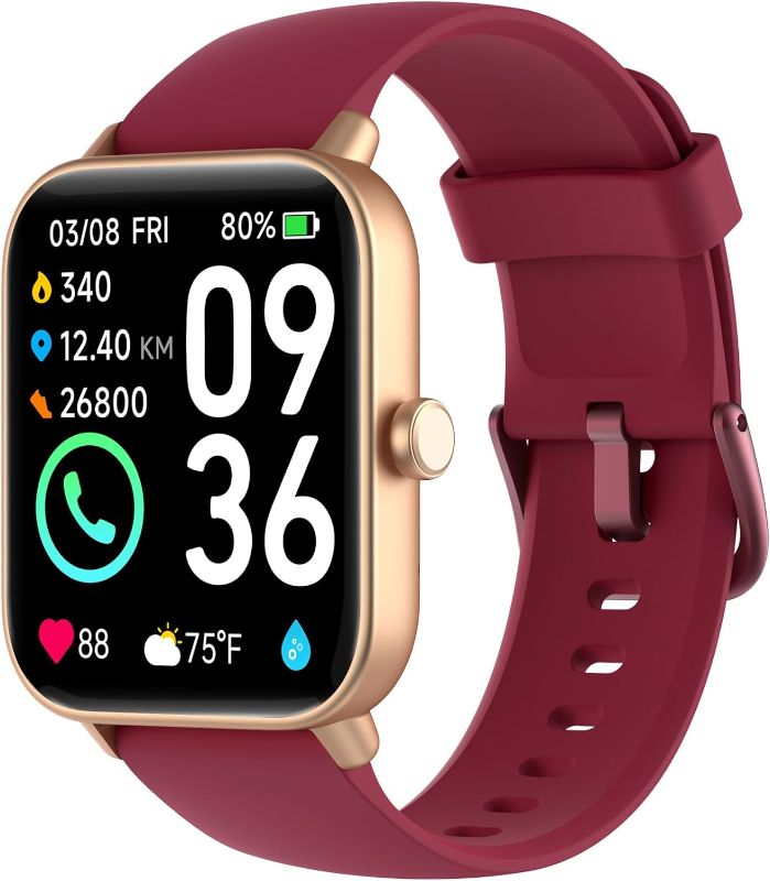 Photo 1 of Smart Watch for Women,1.8"Fitness Watch(Answer/Make Call),Alexa Built-in, [24H Heart Rate Sleep Blood Oxygen Monitor],5ATM Waterproof,100 Sports Modes Step Calorie Women Watches for iOS&Android Phones
