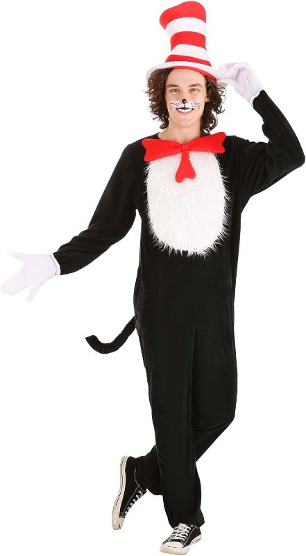 Photo 1 of Dr. Seuss The Cat in the Hat Deluxe Costume for Adults Large Medium