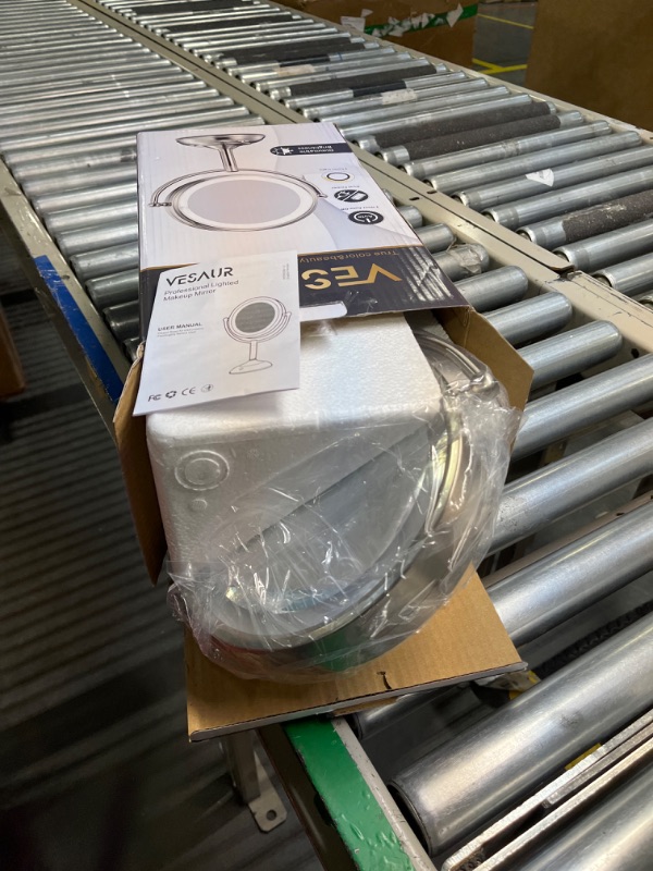 Photo 1 of Professional 8.5" Large Lighted Makeup Mirror Updated with 3 Color Lights, 1X/10X Magnifying Swivel Vanity Mirror with 48 Premium LED Lights, Brightness Dimmable Cosmetic Mirror, Senior Pearl Nickel