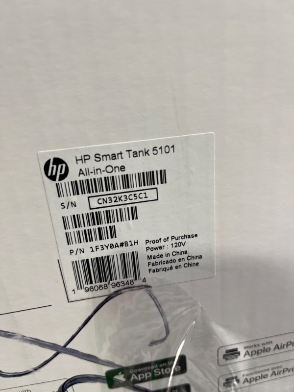 Photo 5 of HP Smart-Tank 5101 Wireless All-in-One Ink-Tank Printer with up to 2 Years of Ink Included (1F3Y0A),White