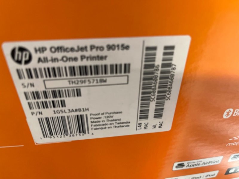 Photo 1 of HP OfficeJet Pro 9015e Wireless Color All-in-One Printer with bonus 6 months Instant ink with HP+ (1G5L3A),Gray