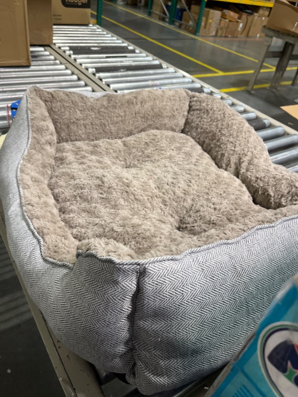 Photo 2 of * Similar Color* Large Dog Beds for Medium Small Dogs Rectangle Washable Dog Bed, Orthopedic Dog Bed Soft and Comfy Calming Puppy Bed Waterproof Dog Cuddler Pet Bed with Anti-Slip Bottom XL(35''x25''x9'') XL(35"x 25"x 10")