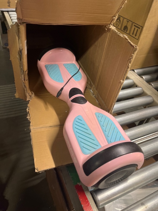 Photo 2 of SIMATE 6.5" Hoverboard with Bluetooth & LED Lights, Self Balancing Hover Boards for Kids & Adults & Girls & Boys, for All Ages Pink Blue