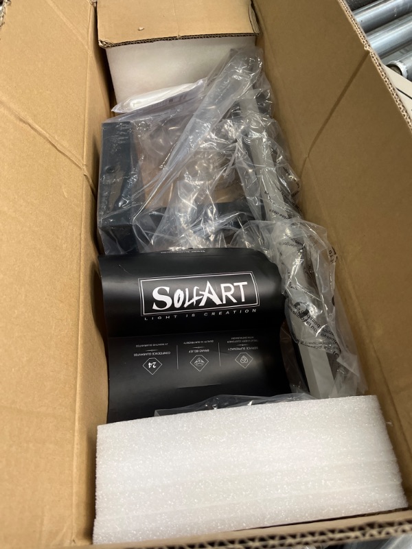 Photo 1 of **** FOR PARTS **** SOLFART 23.6 inch 3 Color Temperature Dimmable LED Modern Black Vanity Light Modern Bathroom Lighting Fixtures Adjustable Lighting Color 3000K/ 4500K/ 6000K Black- 3 Color Temperature & Dimmable 23.6inch