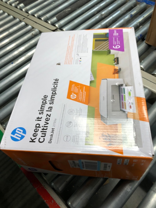 Photo 2 of HP DeskJet 2755e Wireless Color All-in-One Printer (26K67A), white