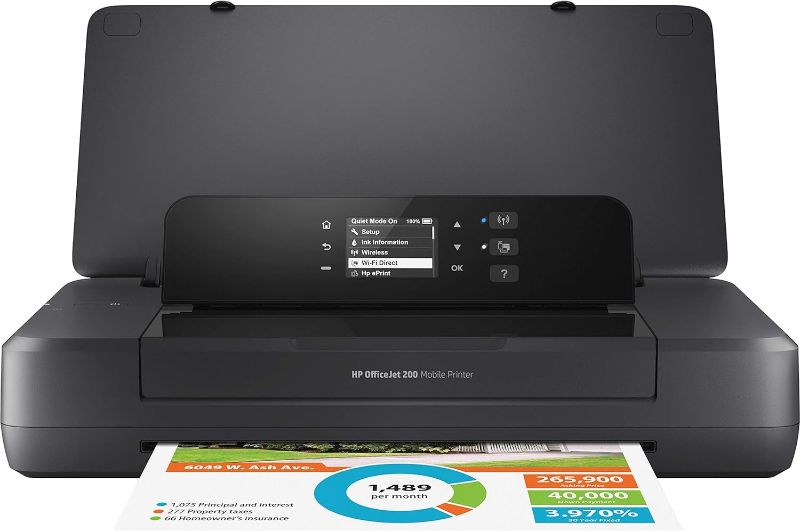 Photo 1 of HP OfficeJet 200 Portable Printer with Wireless & Mobile Printing, Works with Alexa (CZ993A) ,Black
