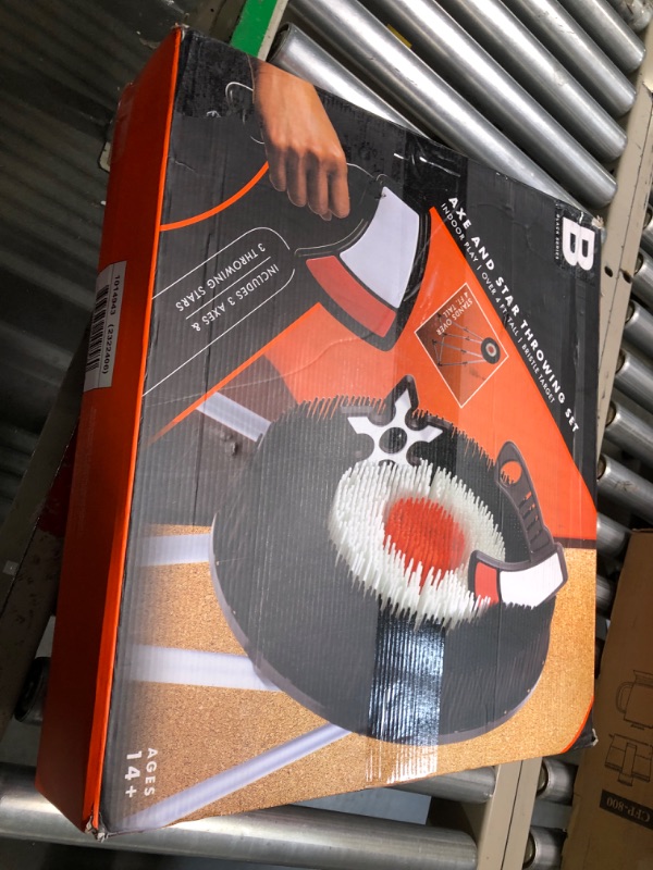Photo 1 of BLACK SERIES The Axe Throwing Target Set, 3 Throwing Axes and Bristle Target, Active and Safe Play, Blunted Edges and Lightweight Plastic, Indoor or Outdoor Use and Backyard Fun
