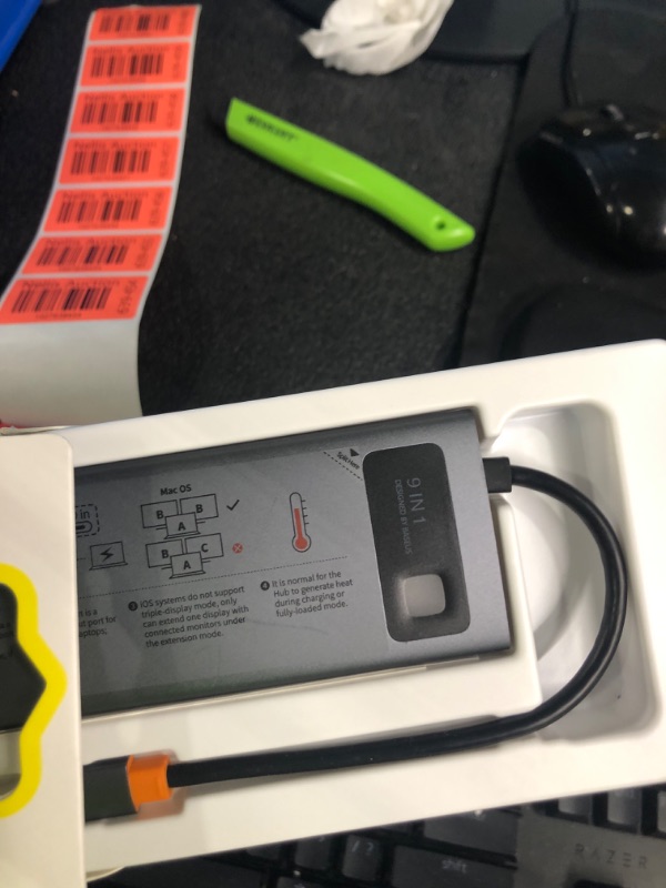 Photo 1 of Baseus USB C Hub, 4K@60Hz HDMI USB C Docking Station, 7 in 1 USB Hub with 3 USB-A 5Gbps, PD 100W, TF/SD Card Reader, USB C Adapter Compatible for iPhone 15/Mac/Dell/Acer/HP/ASUS/Steam Deck/Rog Ally