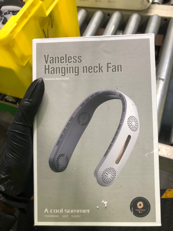 Photo 1 of MSEVC Neck Fan 4 Turbo 6000mAh Portable Neck Fan 360°Cooling Airflow Bladeless Neck Fan USB Rechargeable with 3 Speeds Adjustment Wearable Personal Fan for Outdoor Travel Indoor - Black