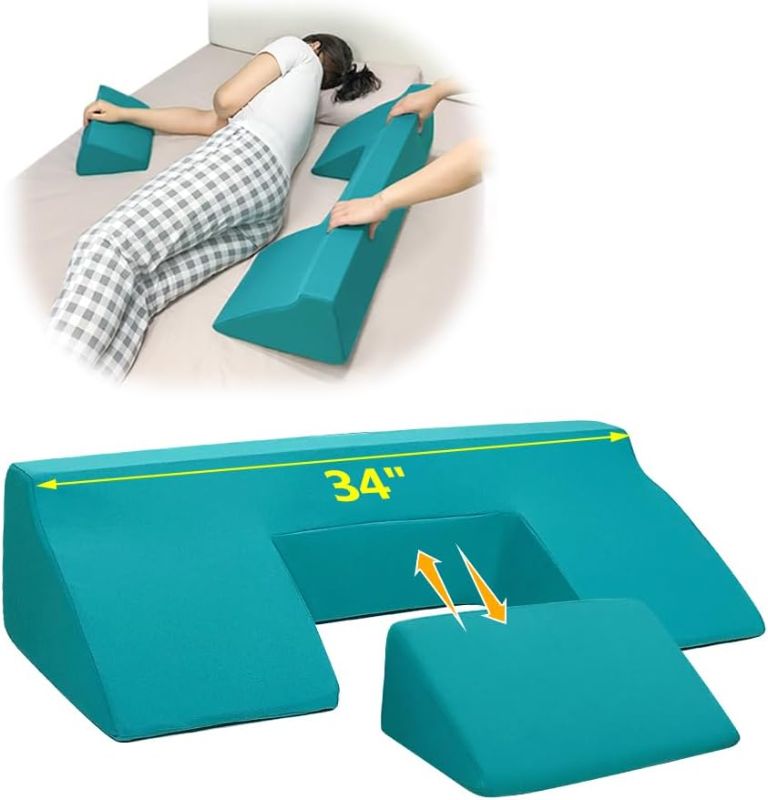 Photo 1 of  *Similar Item* Bed Sore Turning Wedge Pillow for Sleeping Positioning Bed Sores Treatment Pressure Ulcer Cushion Bedridden Patient Elderly Anti Bedsore Turn Over Pad Triangle Medical Nursing After Surgery Wedges