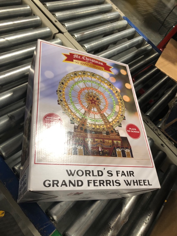 Photo 2 of Mr. Christmas World's Fair Grand Ferris Wheel Musical Animated Indoor Christmas Decoration, 15 Inch, Gold