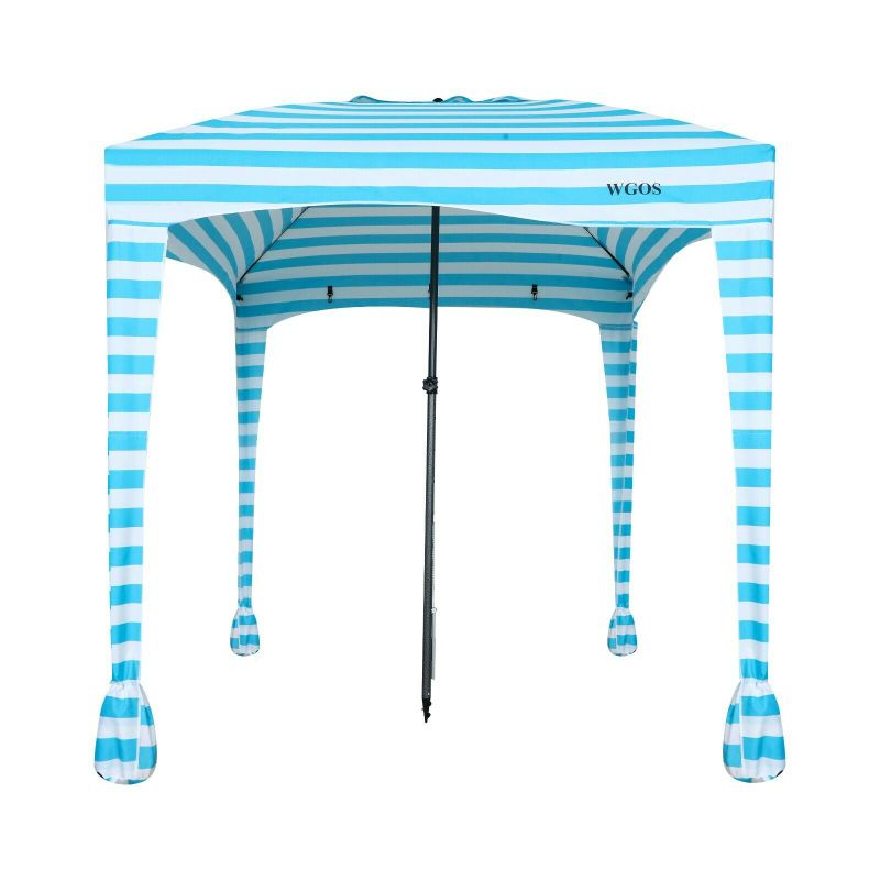 Photo 3 of Beach Canopy Cabana with One Side Detachable Cover Large Space 6x6 ft Waterproof and UPF UV 50+