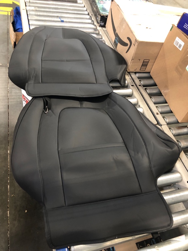 Photo 1 of SecosAutoparts Driver & Passenger Black Bottom Replacement Perforated Leather Seat Cover Black Compatible with Dodge Ram 2500 3500 4500 5500 Laramie Sport SLT 2009 2010 2011 2012 Driver & Passenger Bottom Seat