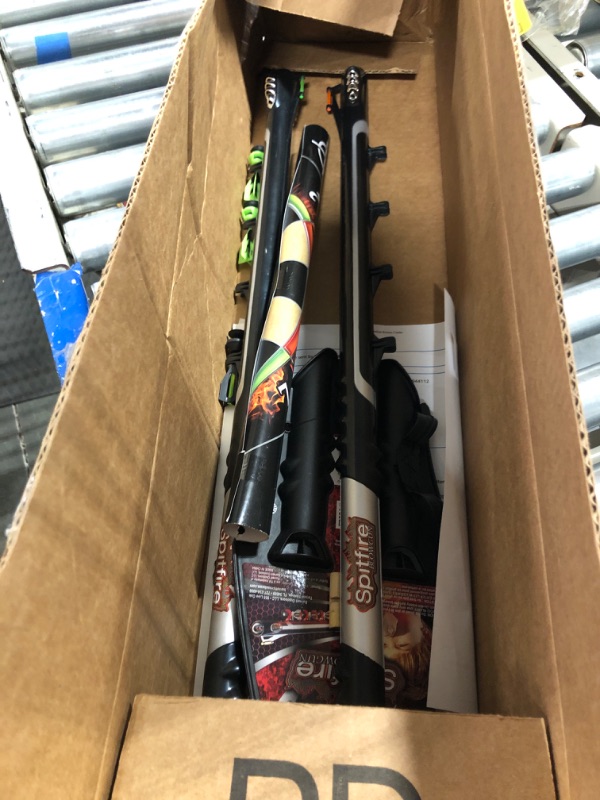 Photo 1 of BARNETT Spitfire Blow Dart Gun Pack, with One-Way Mouthpiece for Safety, 8 Suction Cup Darts, Multicolor Target, 2-Pack, Black