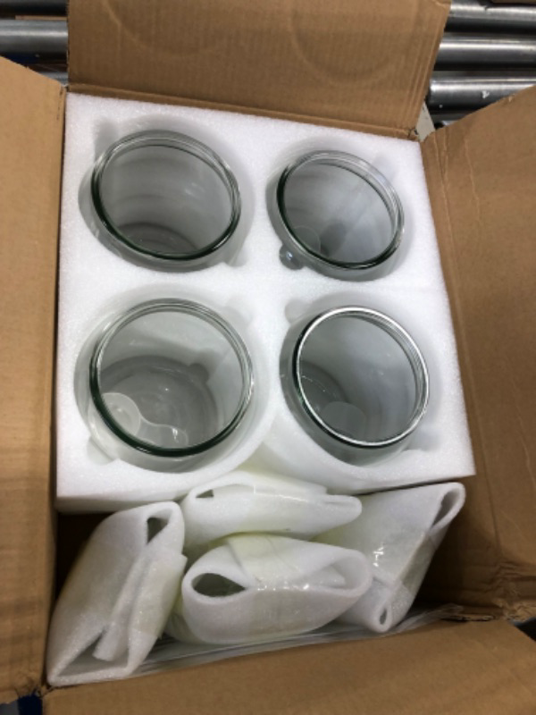 Photo 3 of 4 Pack Glass Jars with Lids and Labels, Glass Containers for Laundry Room Organization and Storage, Half Gallon Airtight Glass jars Holder for Laundry Detergent, Pods, Scent Booster Beads, 4 Spoons
