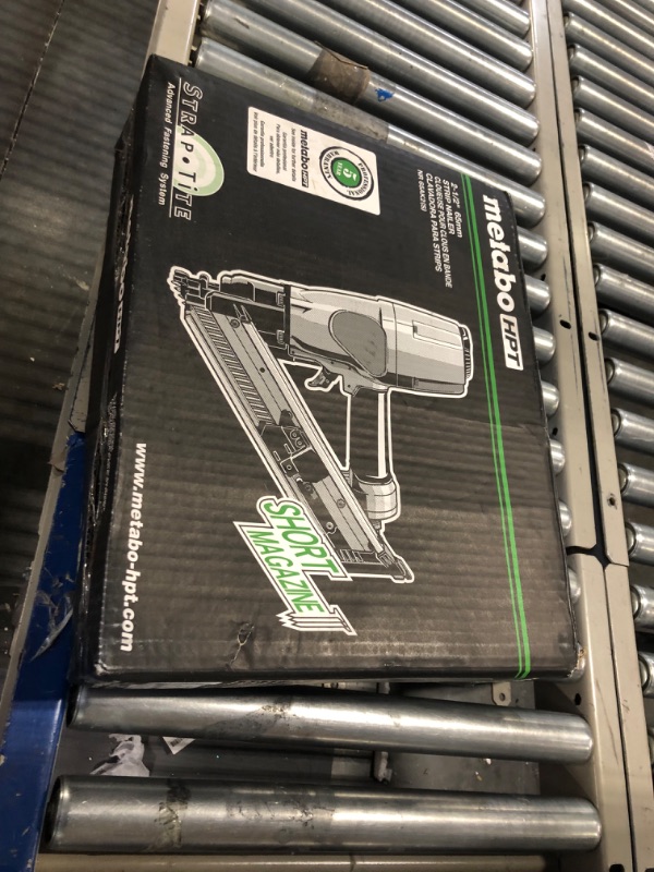 Photo 2 of Metabo HPT 2-1/2-Inch Strap-Tite Fastening System Strip Nailer, Short Magazine, Pneumatic, Accepts 1-1/2" and 2-1/2" Nails, Metal Connector | NR65AK2(S)