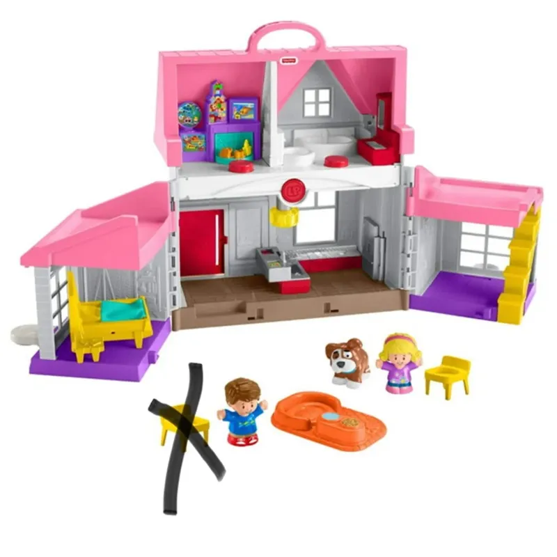 Photo 1 of Fisher-Price Little People Big Helpers Home - Pink, missing 1 chair