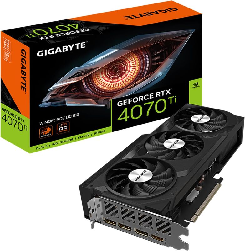 Photo 1 of GIGABYTE GeForce RTX 4070 Ti WINDFORCE OC 12G Graphics Card | 3X WINDFORCE Fans | 12GB 192-bit GDDR6X | GV-N407TWF3OC-12GD Video Card