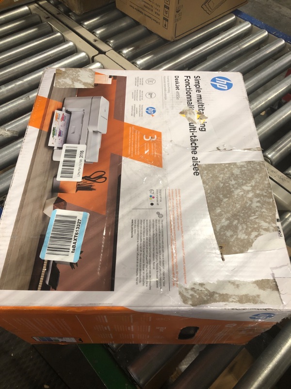 Photo 1 of HP DeskJet 4155e Wireless Color All-in-One Printer & 67XL Tri-Color High-Yield Ink Cartridge | 3YM58AN & 67XL Black High-Yield Ink Cartridge | 3YM57AN Printer + Tri-color Ink + Black Ink