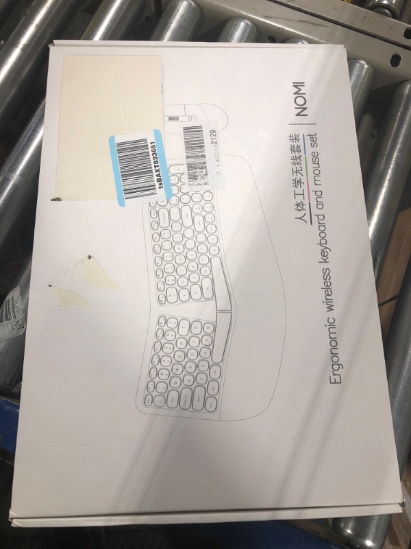 Photo 1 of Ergonomic 2.4G USB Wireless Keyboard and Mouse Combo with PU Wrist Pad, Quiet Key, Cute Candy Colors, Compatible with Notebook, PC (Blue)