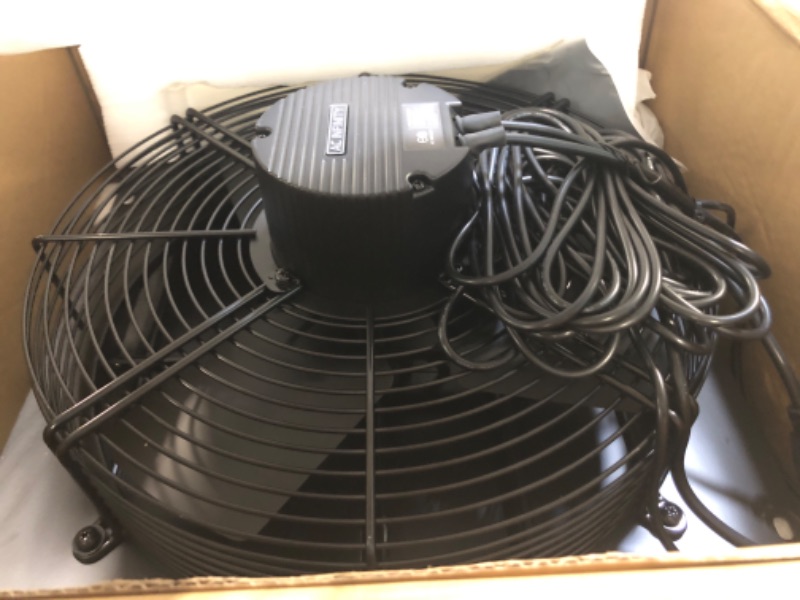 Photo 2 of AC Infinity AIRLIFT T14, Shutter Exhaust Fan 14” with Temperature Humidity WiFi Controller, EC-Motor Wall Mount Ventilation and Cooling for Sheds, Attics, Workshops, and Greenhouses