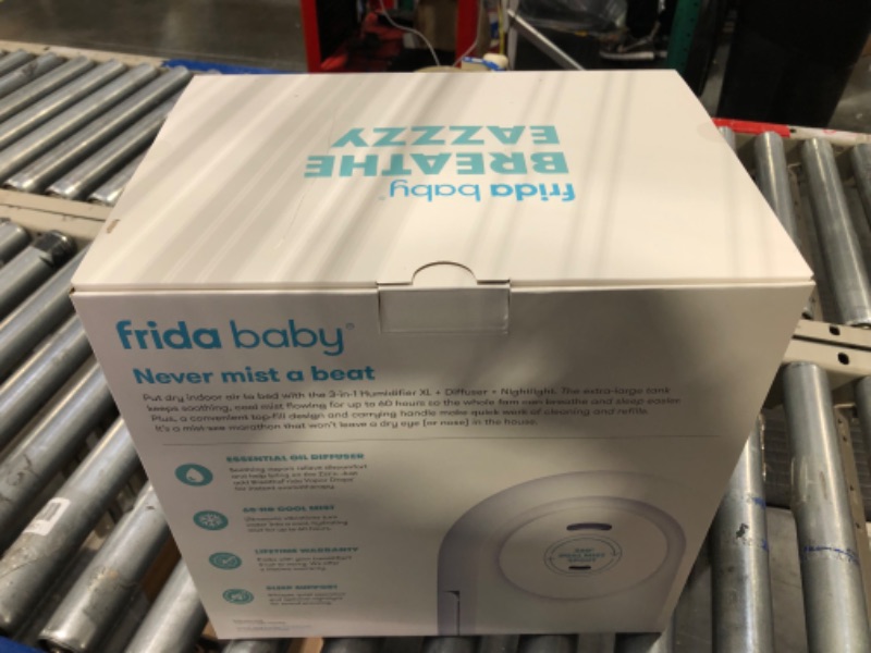 Photo 2 of Frida Baby 3-in-1 Humidifier XL + Diffuser + Nightlight | All-Day Operation for Large Rooms, Top-Fill 6L Tank, Variable Cool-Mist Control, Auto Shut-Off, Quiet, Carry Handle, Night Light, Diffuser 1.6 Gallon Tank (6.0 Liter Tank)