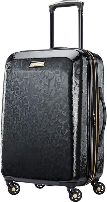 Photo 1 of American Tourister Belle Voyage Hardside Luggage with Spinner Wheels, Black, Carry-On 21-Inch