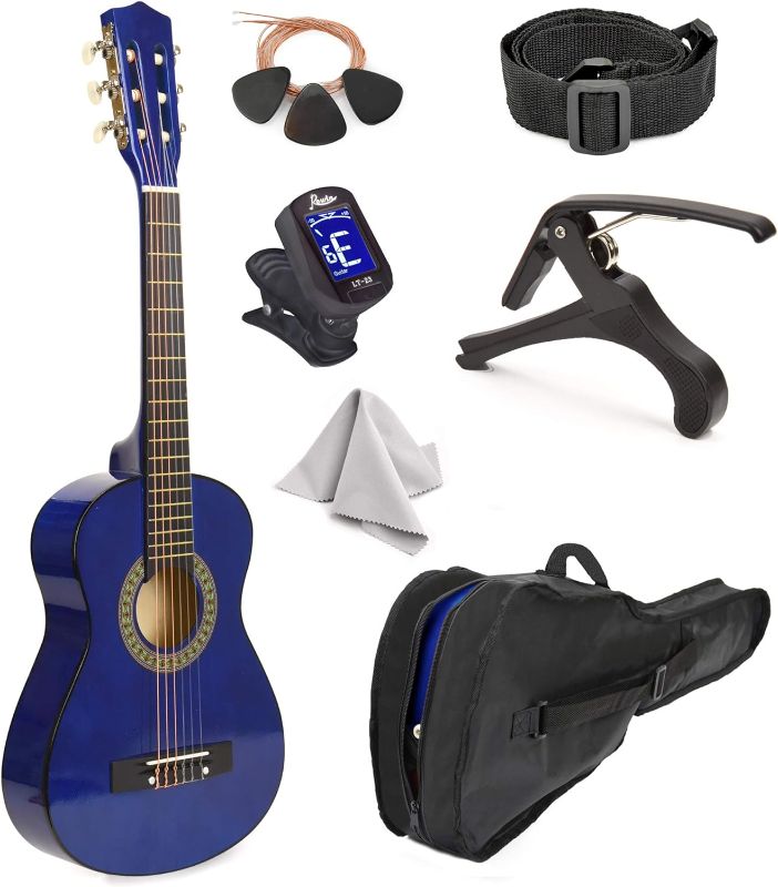 Photo 1 of 38" Wood Guitar With Case and Accessories for Kids/Boys/Girls/Teens/Beginners (Blue)