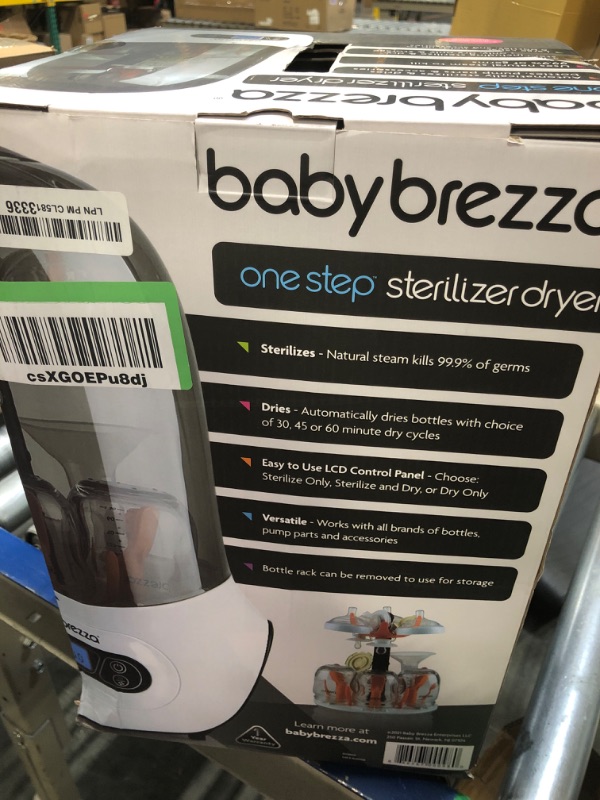 Photo 1 of Baby Brezza Baby Bottle Sterilizer and Dryer Machine – Electric Steam Sterilization - Universal Fit - Pacifiers, Glass, Plastic, and Newborn Feeding Bottles