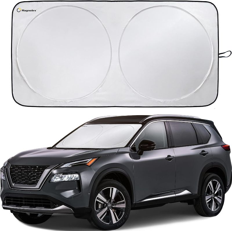 Photo 1 of  Car Windshield Sunshade with Bonus Steering Wheel Cover Sun Shade