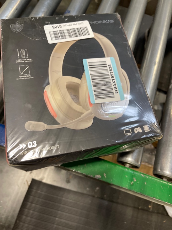 Photo 1 of factory sealed!! PHOINIKAS PS4 Gaming Headset for PS5, PC, Nintendo Switch, Q9 Over Ear Headphones with Detachable Mic, Wireless Bluetooth Music Headphones only for Phone/Laptop/Table (White)