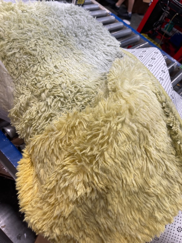 Photo 3 of  NOT THE SAME A PICTURE SHOWNED!! Comeet Fluffy Shaggy Area Rugs for Bedroom, 4'X6', Green Rug Soft Shag Rug for Living Room, Anti-Skid Bedside Rug for Kids Room, Shaggy Throw Rug for Nursery Room, Dorm Home Decor Furry Carpet 4 x 6 Feet Green