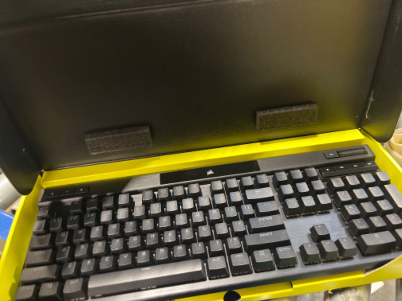 Photo 1 of Corsair K70 RGB PRO Wired Mechanical Gaming Keyboard (CHERRY MX RGB Blue Switches: Tactile and Clicky, 8,000Hz Hyper-Polling, PBT DOUBLE-SHOT PRO Keycaps, Soft-Touch Palm Rest) QWERTY, NA - Black K70 RGB PRO Cherry Blue- Clicky Black