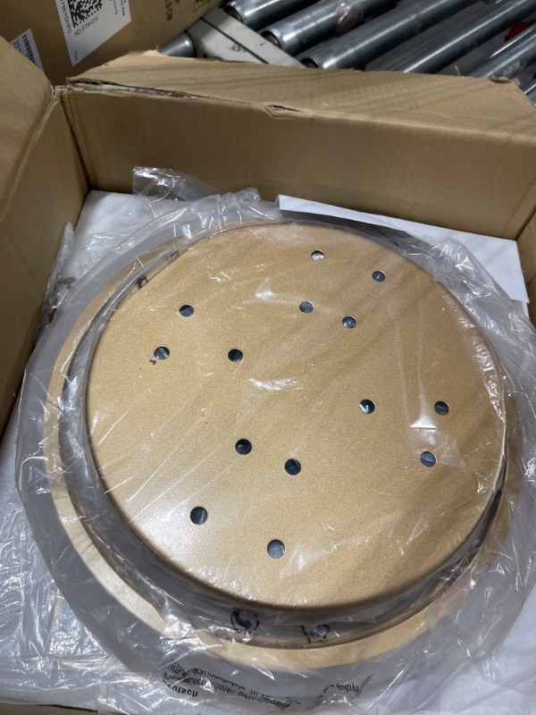 Photo 1 of Vikaey Modern LED Ceiling Light, 8 Rings Flush Mount Ceiling Light,Gold Close to Ceiling Light, Lighting Fixture Ceiling Lamp for Kitchen, Living Room, Bedroom, Dining Room, 4000K Not dimmable Gold 8-Light