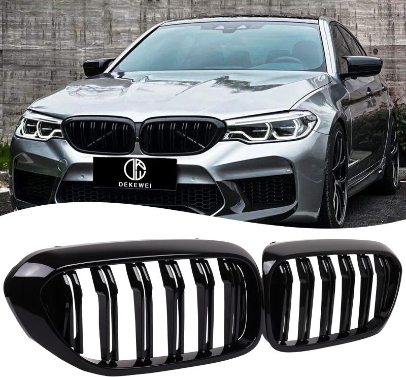 Photo 1 of 
DEKEWEI G30 Grille,Front Kidney Grill Grille Compatible with 2017-2020 5 Series G30 G31 F90 (M5) (Double Slats Gloss Black Grills, 2pcs)