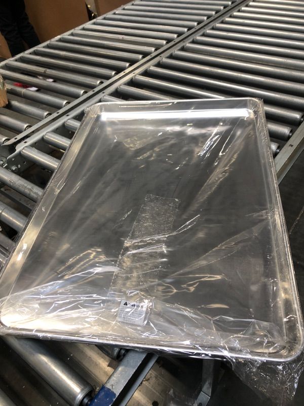 Photo 2 of **USED** New Star Foodservice 36923 Commercial-Grade 18-Gauge Aluminum Sheet Pan/Bun Pan, 18" L x 26" W x 1" H (Full Size) | Measure Oven (Recommended)