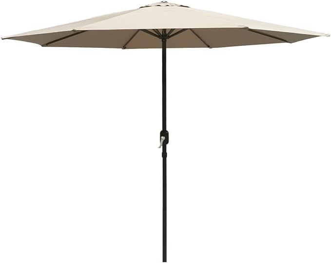 Photo 1 of **USED** MEWAY 11ft Patio Umbrella Large Market Outdoor Garden Table Deck Pool Backyard Fishing Sunshade Umbrella with Crank and UV Protection(11 ft, Beige) 11 ft Beige