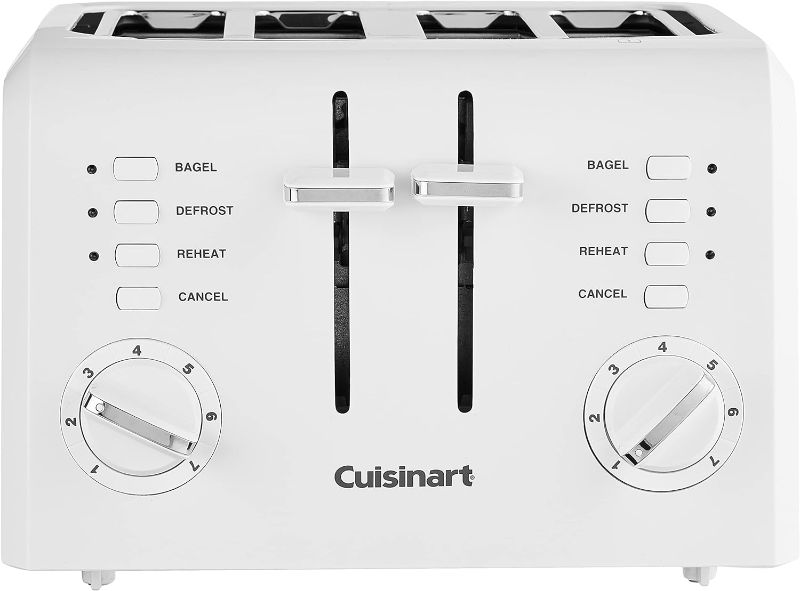 Photo 1 of ** NEEDS CLEANED ** Cuisinart CPT-142P1 4-Slice Compact Plastic Toaster, White