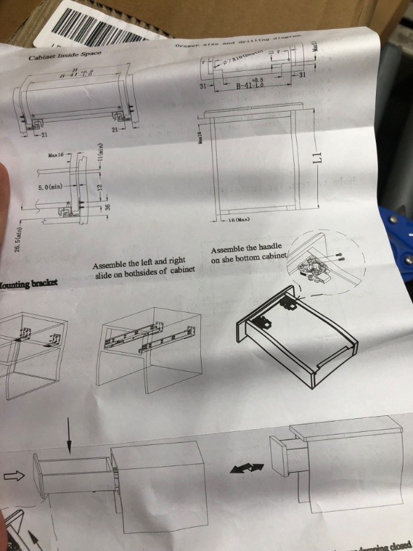 Photo 1 of 21" Under Mount Drawer Slides, Rear/Bottom Mounting Drawer Runners Rails, Full Extension/Soft Close/with Screws, Brackets, Locking Devices, 4Pairs(=8Pieces) 21-Inch 4 Pair