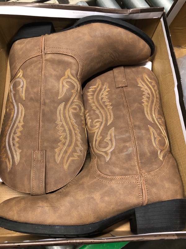 Photo 3 of Canyon Trails - Mens Cowboy Boots - Round Toe Cowboy Boots for Men Traditional Mens Western Boots - Mens Boots Round Toe Style - Cowboy Work Boots Men - Cowboys Boots 10 Brown