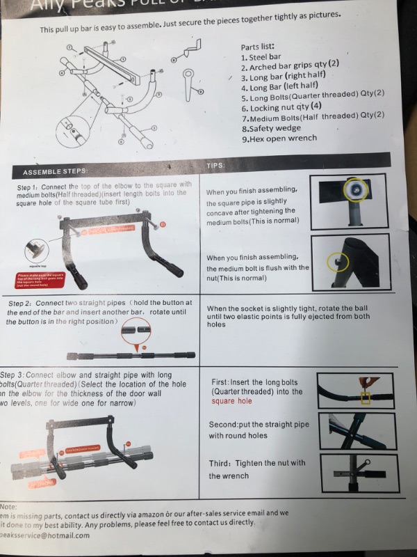 Photo 3 of Ally Peaks Pull Up Bar for Doorway | Thickened Steel Max Limit 440 lbs Upper Body Fitness Workout Bar| Multi-Grip Strength for Doorway | Indoor Chin-Up Bar Fitness Trainer for Home Gym Portable silver2