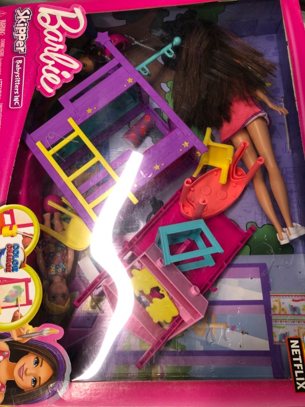Photo 1 of Barbie Skipper First Jobs Daycare Playset With 3 Dolls, Furniture & Accessories