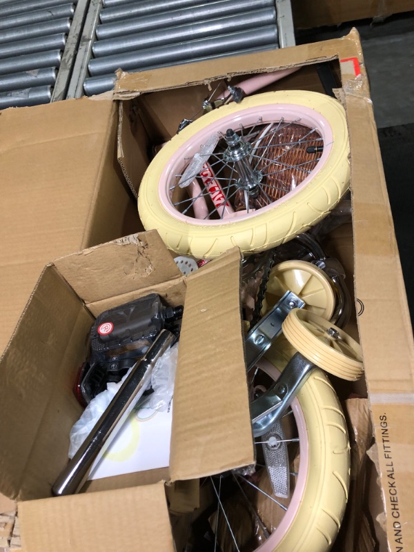 Photo 1 of ACEGER Girls Bike with Basket, Kids Bike for 3-13 Years, 14 inch with Training Wheels, 16 inch with Training Wheels and Kickstand, 20 inch with Kickstand but no Training Wheels. Pink With Fenders 20 Inch With Kickstand