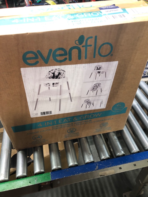 Photo 1 of Evenflo 4-in-1 Eat & Grow Convertible High Chair Pop Star Gray