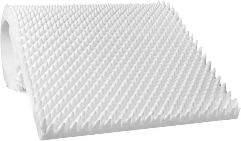 Photo 1 of AK Trading 2.5" Thick CertiPUR-US Certified Convoluted Hospital Mattress Pad, Egg Crate Foam Foam Sheet | Mattress Pad (Medical Bed, Mattress Topper, Chairs) - Made in USA (2.5" x 30" x 72"), White