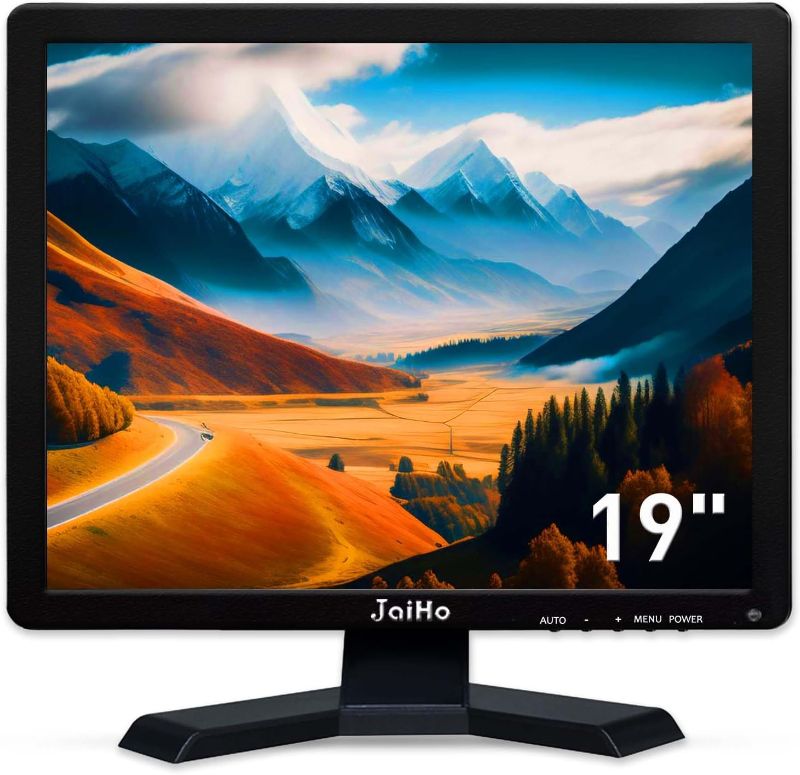 Photo 1 of JaiHo 19 Inch PC Desktop Monitor - 1280x1024 HD Monitor LCD Color Display Screen, Office Monitor with HDMI VGA BNC AV USB for Home Office Gaming Raspberry Pi PC, VESA Compatible https://a.co/d/c3cVBMk