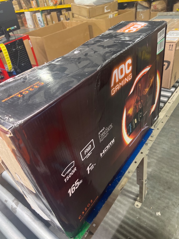 Photo 2 of AOC C32G2 32" Curved Frameless Gaming Monitor FHD, 1500R Curved VA, 1ms, 165Hz, FreeSync, Height adjustable, 3-Year Zero Dead Pixel Policy, Black

